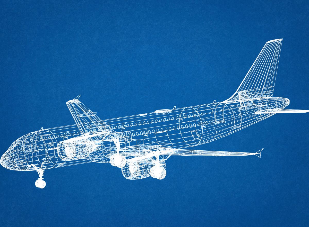 land sea and air engineering - aeroplane blueprint