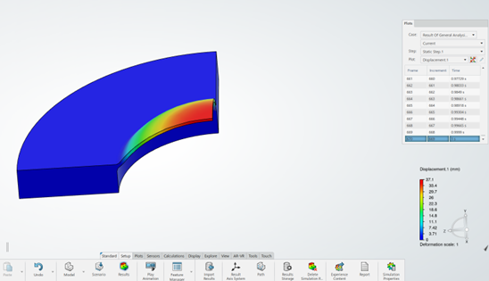 failure pressure on benchmark simulation