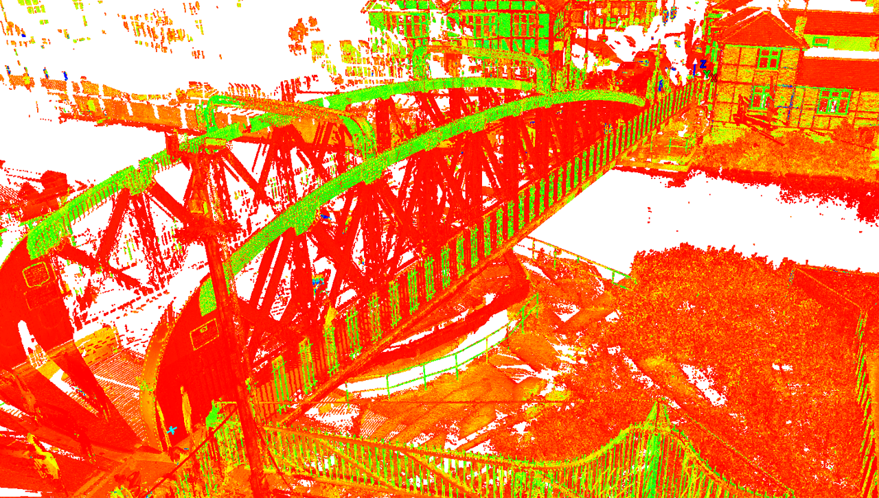 laser scan of bridge structural engineering work