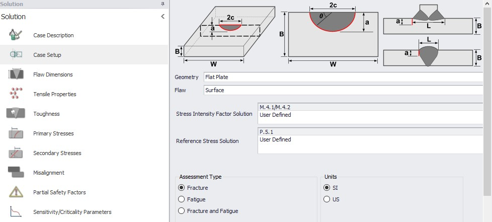 cracklike defect ffsa