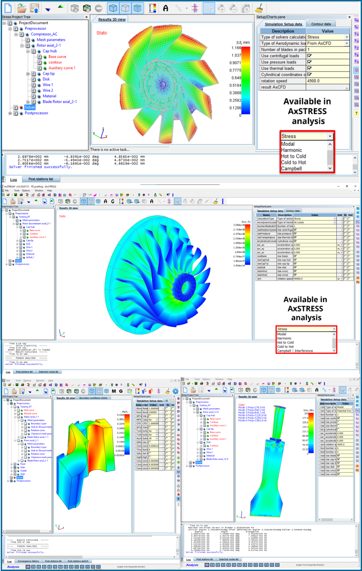 axstream for turbomachinery cfd and fea